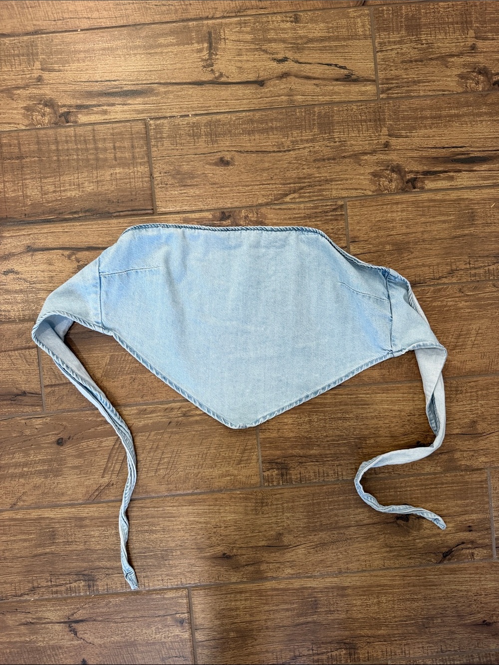 Zara Light Blue Denim Bandana Bib